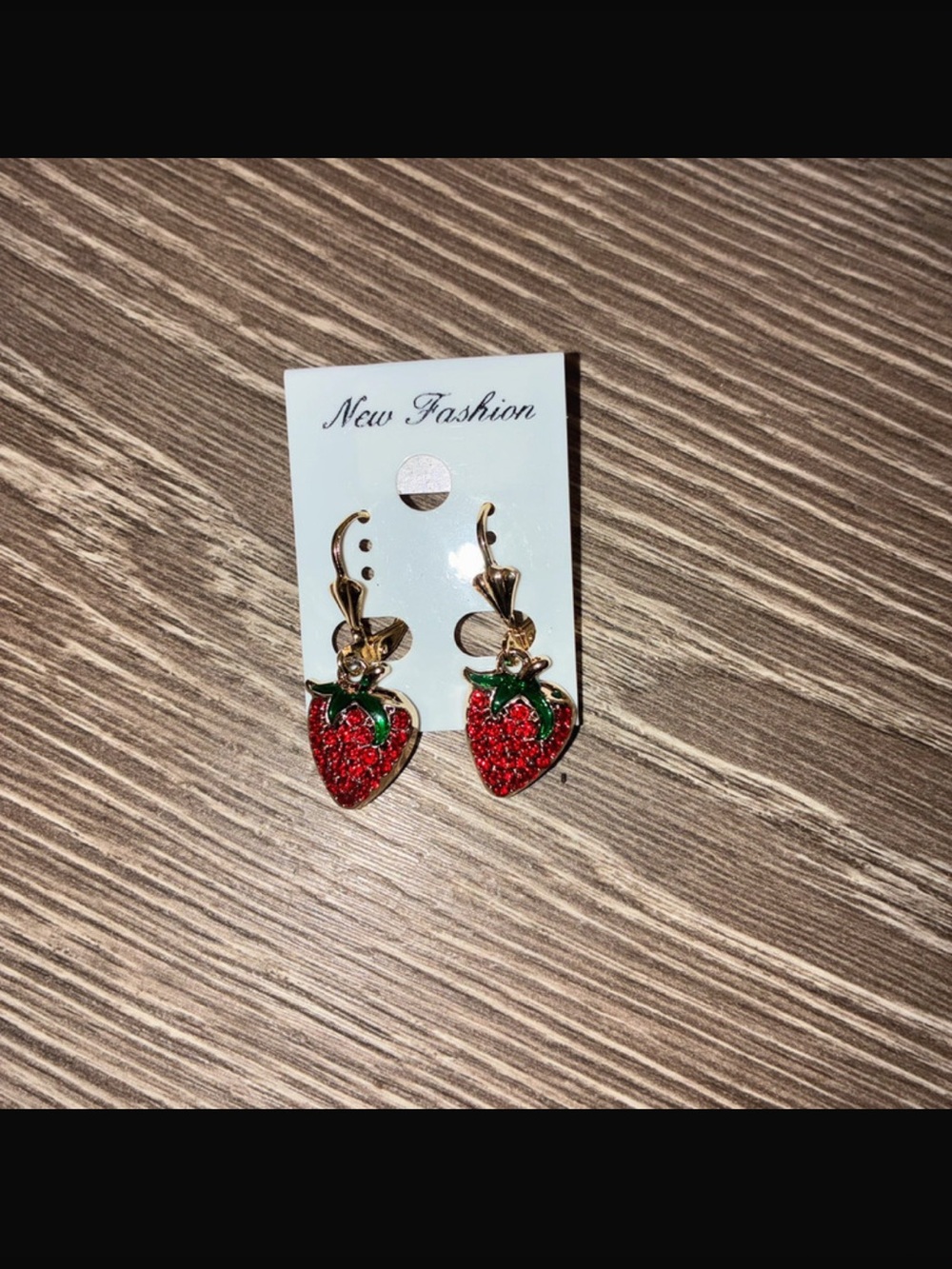 Red Strawberry Drop Earrings